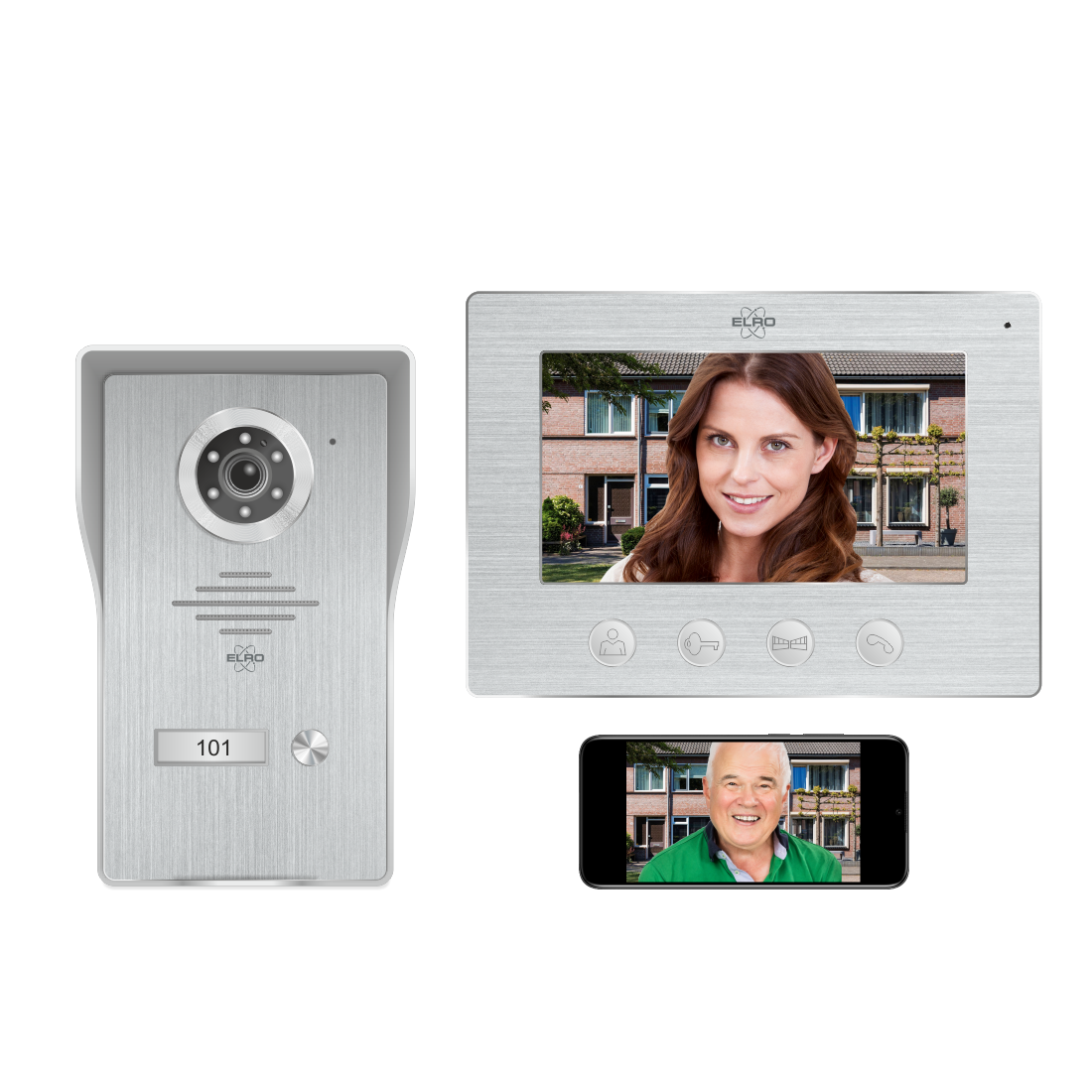 Elro Video Deurintercom Set – WiFi/IP (1-4 woningen)