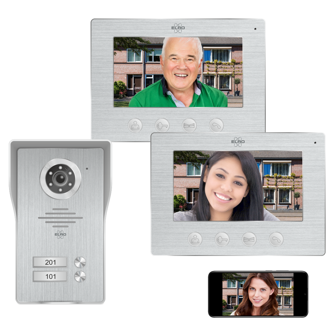 Elro Video Deurintercom Set – WiFi/IP (1-4 woningen)