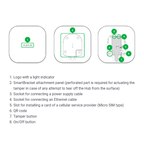 Ajax Systems Hub 2 (2G/4G) – Centrale Alarmsysteem Hub met fotoverificatie
